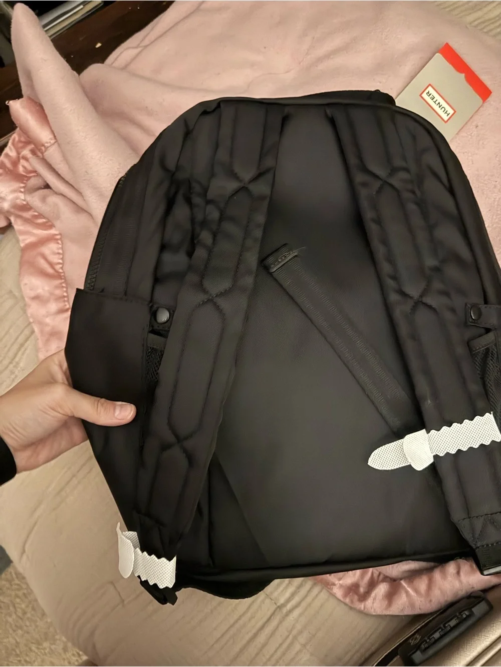 Hunter Black Backpack with Red Trim